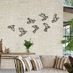 7pcs Acrylic Bird Wall Art Set - Elegant Garden & Entryway Decor, Perfect Housewarming Gift