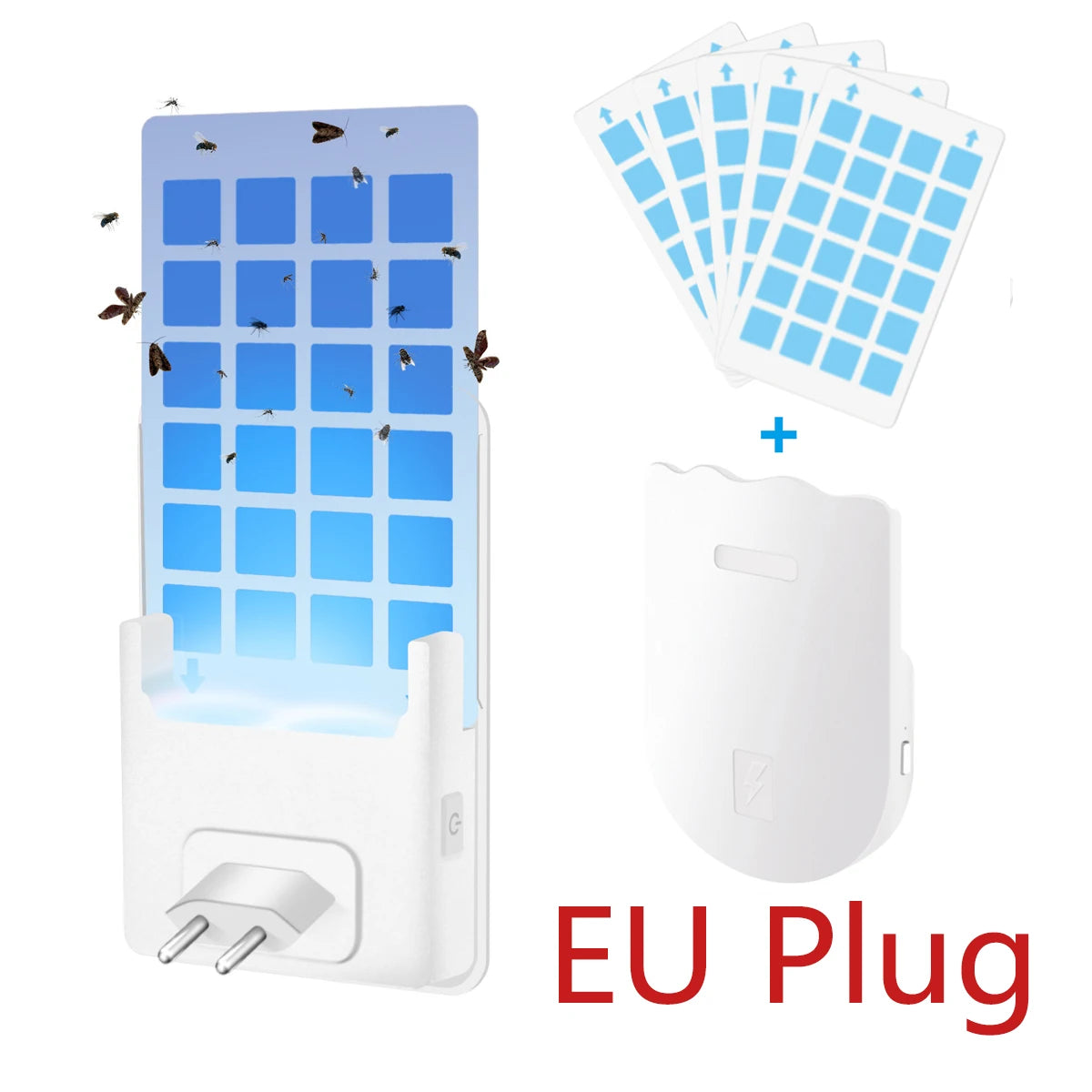 Adhesive Board Mosquito Killer Lamp, Indoor Non-Toxic Adhesive Trap, Multifunctional Flying Insect Trap with Small Night Light